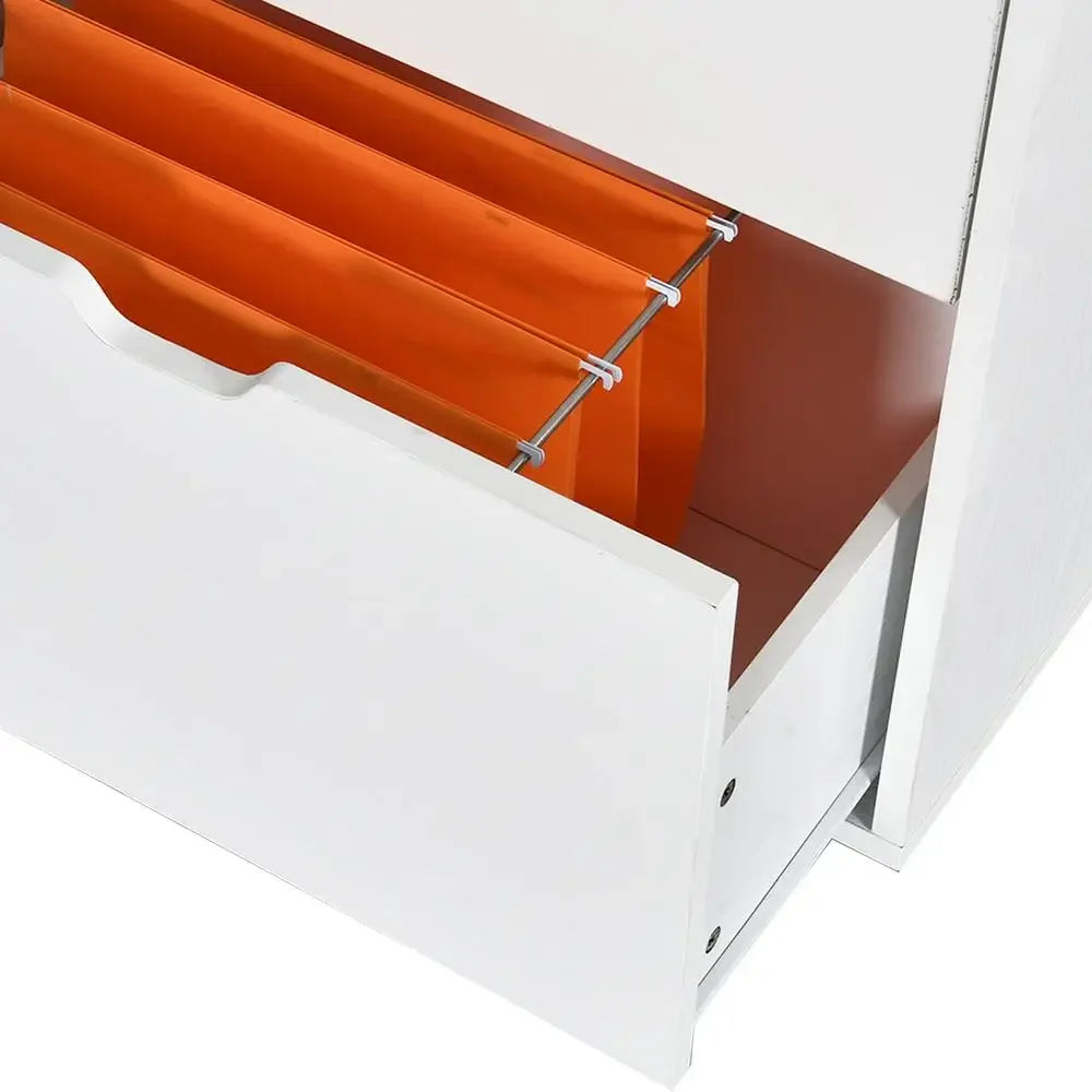 XMSJ Modern L-Shaped LED Office Desk