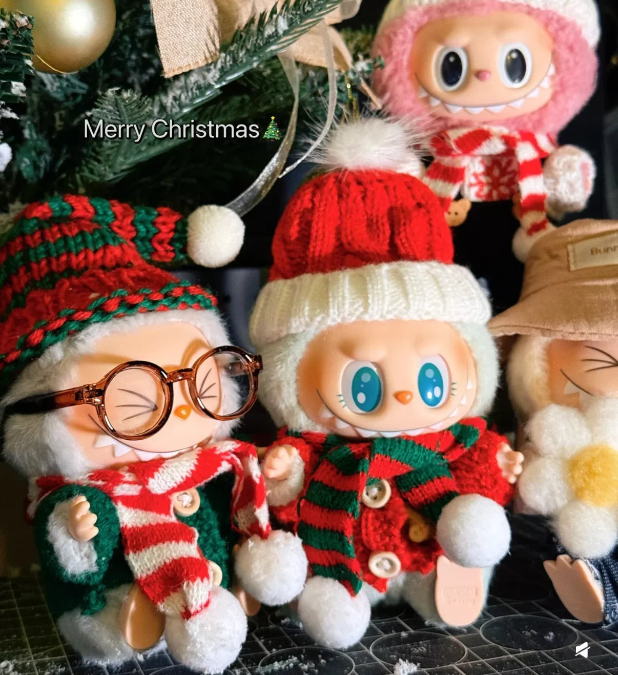 Labubu Christmas Deer Clothing Set