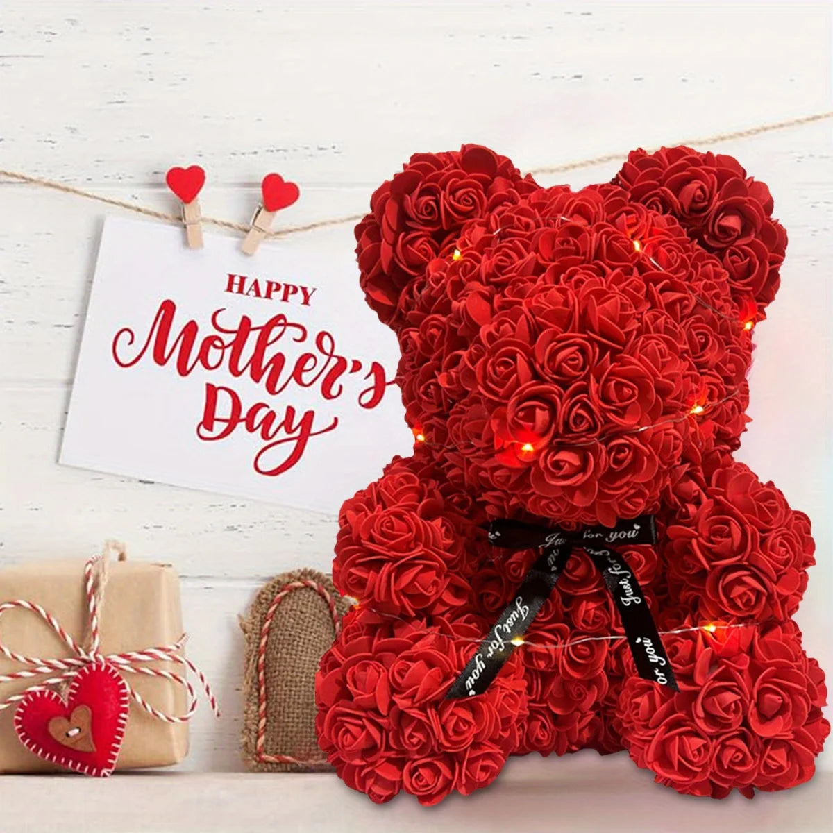 Eternal Rose Teddy Bear Gift