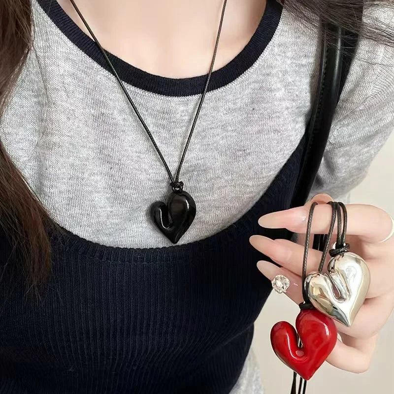 Red Heart Pendant Necklace