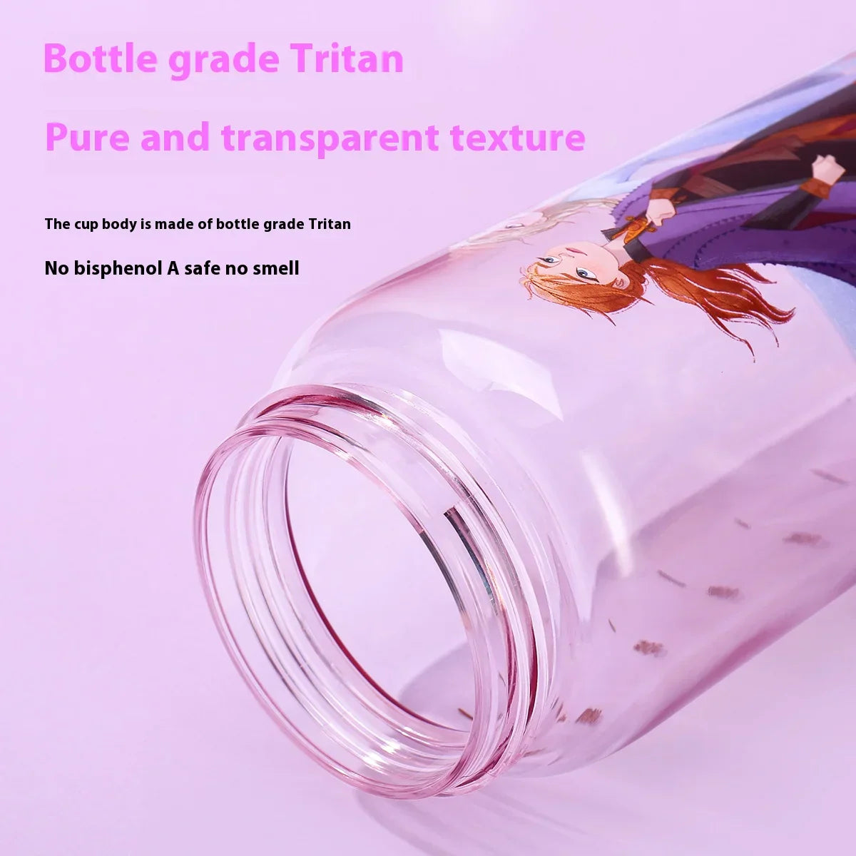 plastic water bottle with straw