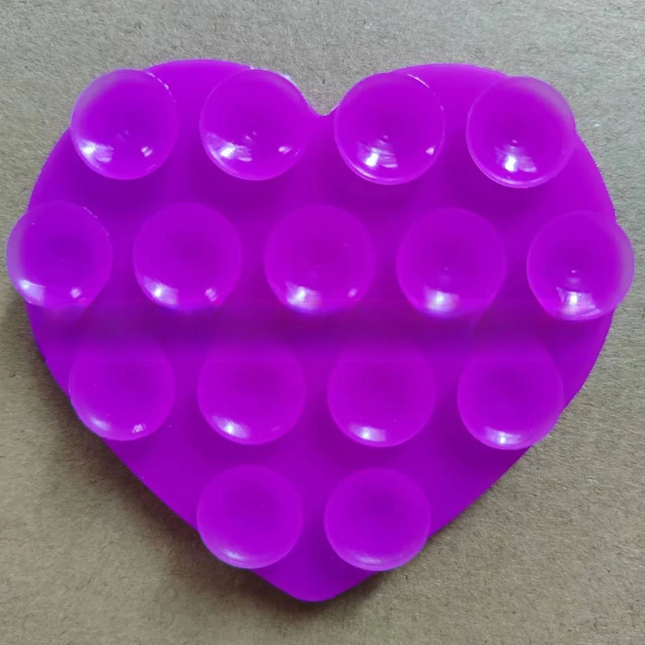 Heart Shaped Silicone Suction Sticker