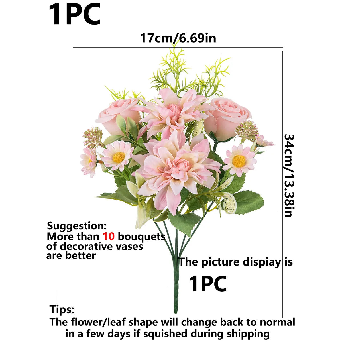 Silk Dahlia Rose Flower