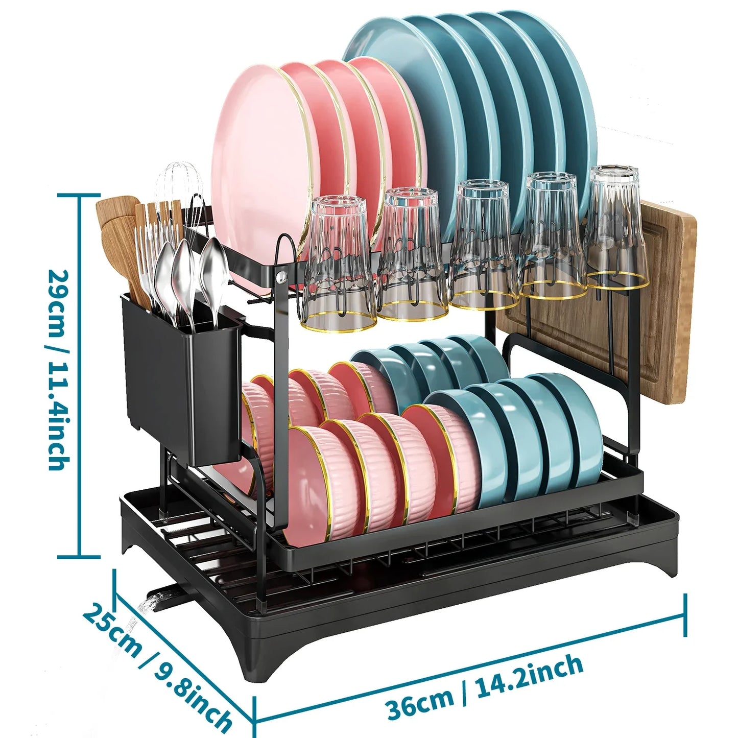 Dish Rack with Utensil Holder