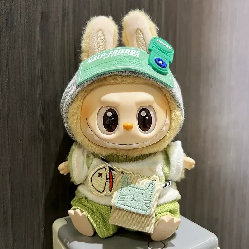 Labubu Green Fish Outfit Set