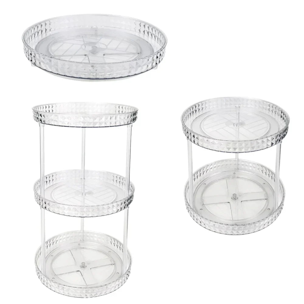 Rotating Multi-Layer Cosmetic Organizer