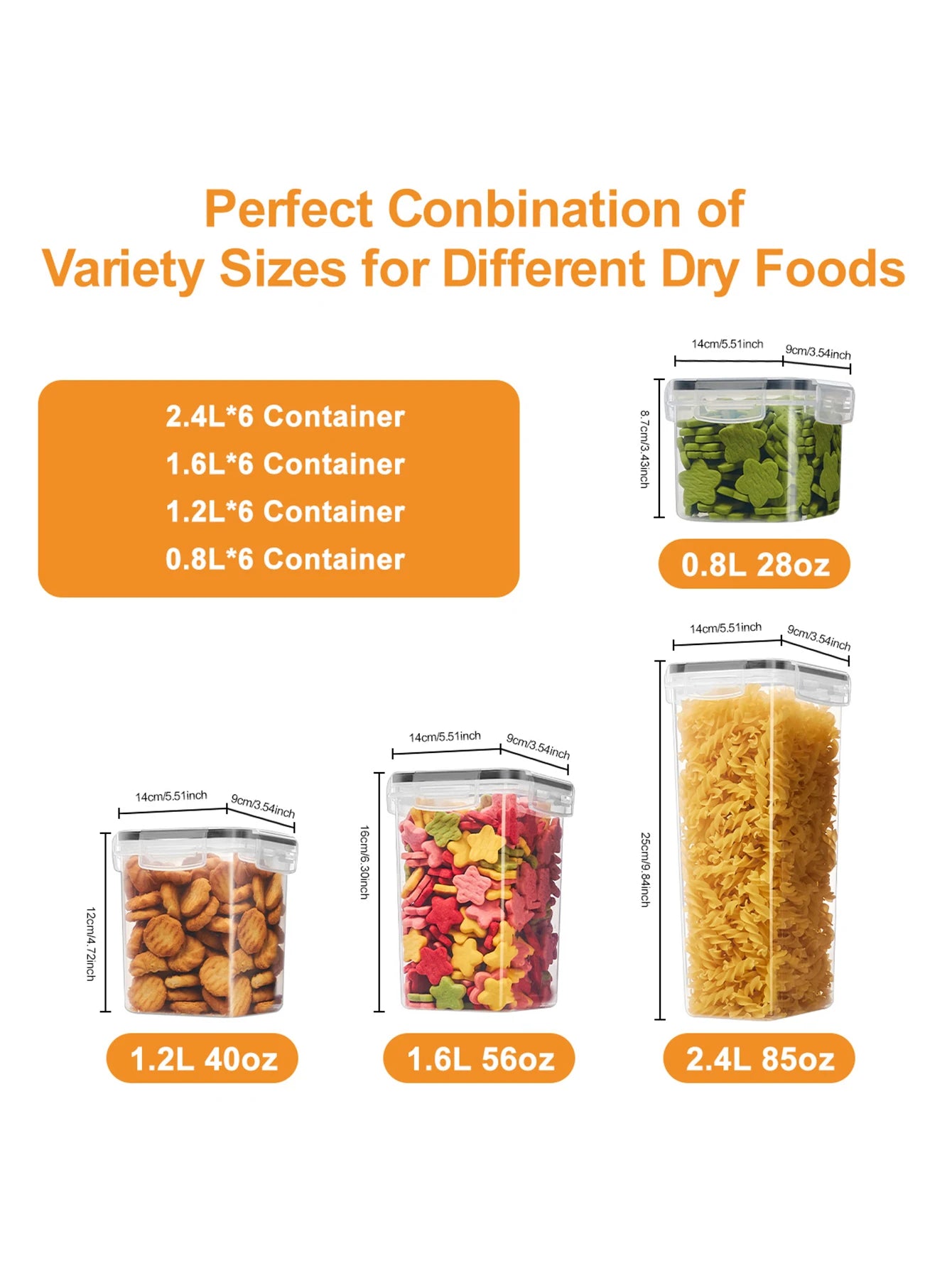 48pcs Sealed Food Storage Containers with Lids