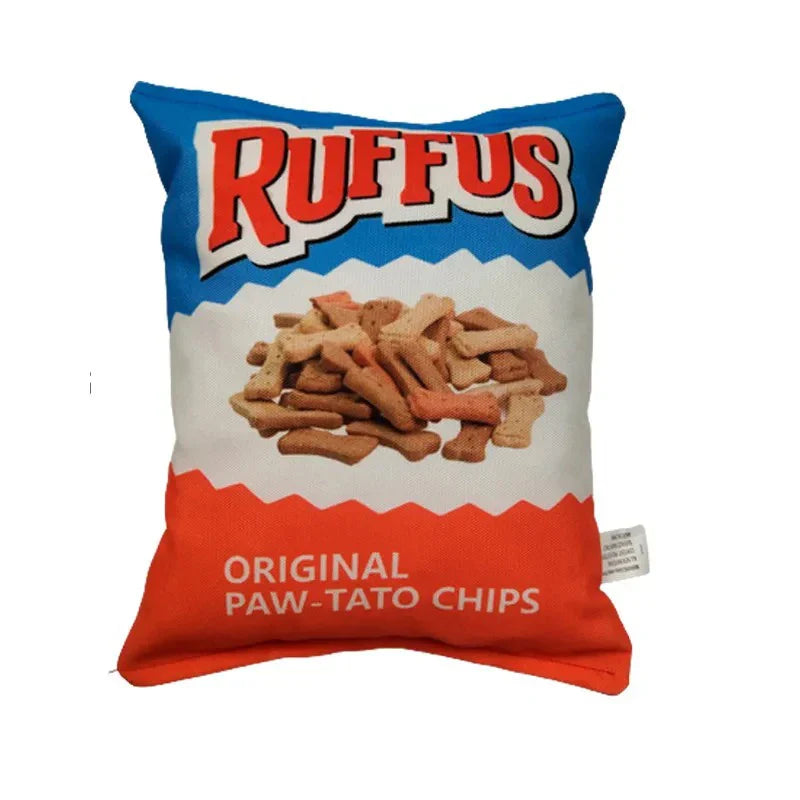 Funny Crisps Plush Dog Toy