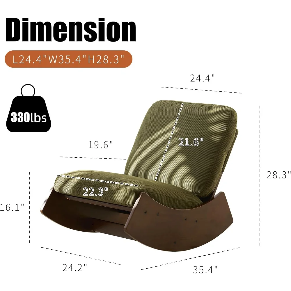 Nursery Corduroy Rocking Accent Chair