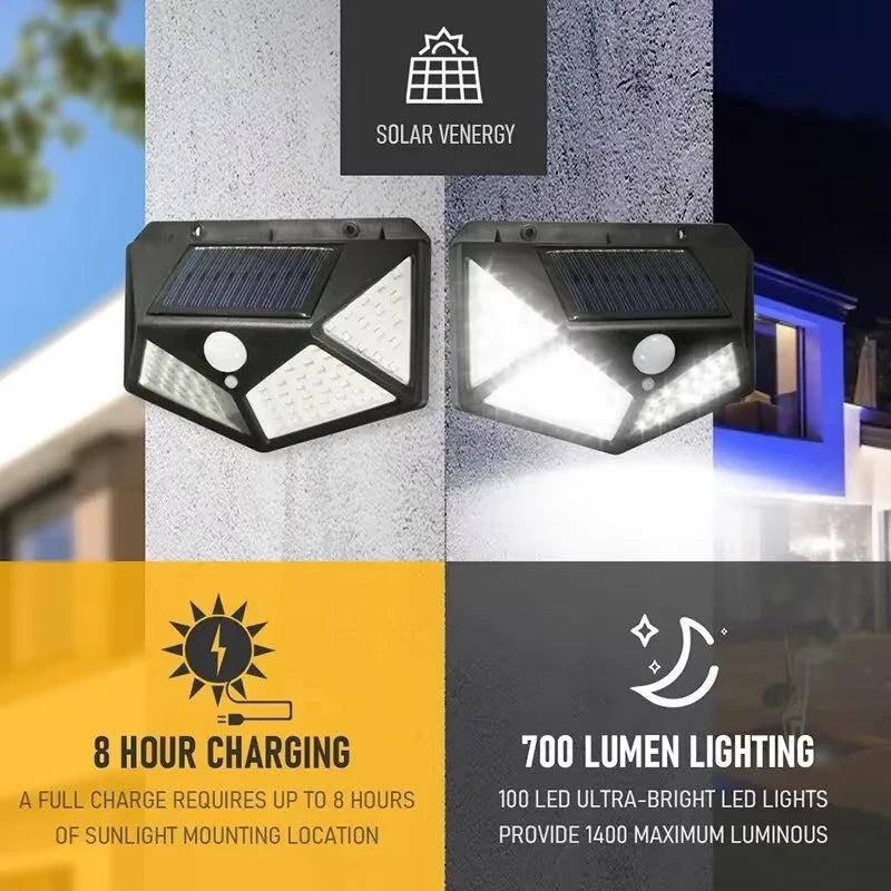 4PCS Solar LED Wall Lights