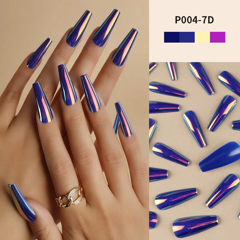 24PCS Mirror Effect Press-On Nails