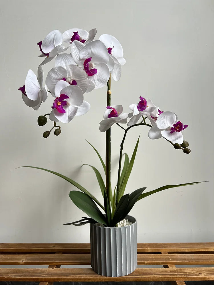 Flower Elegant Faux Orchid Bonsai