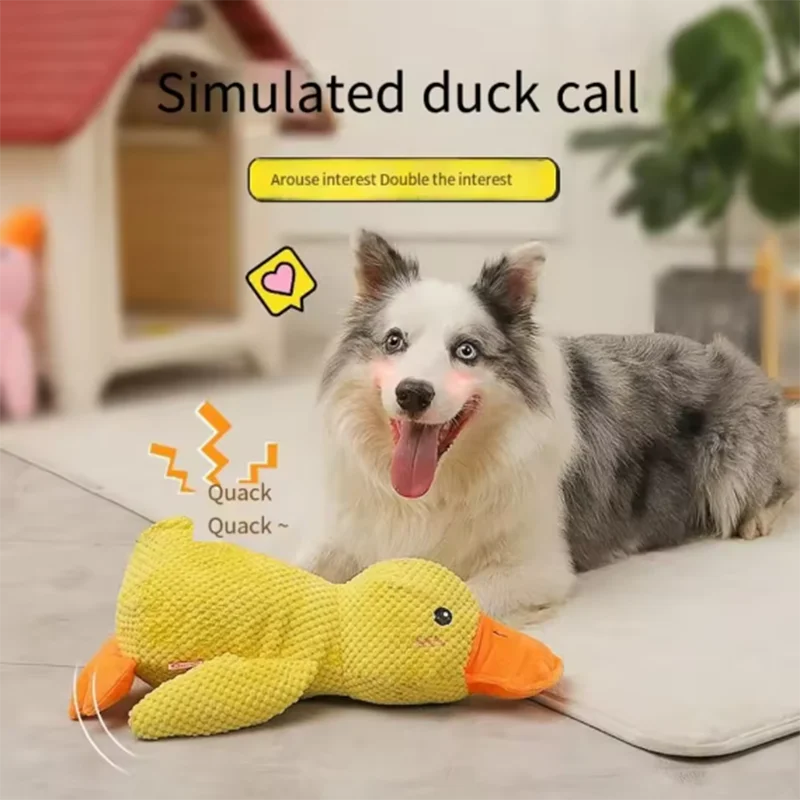 Plush Calming Duck Dog Toy