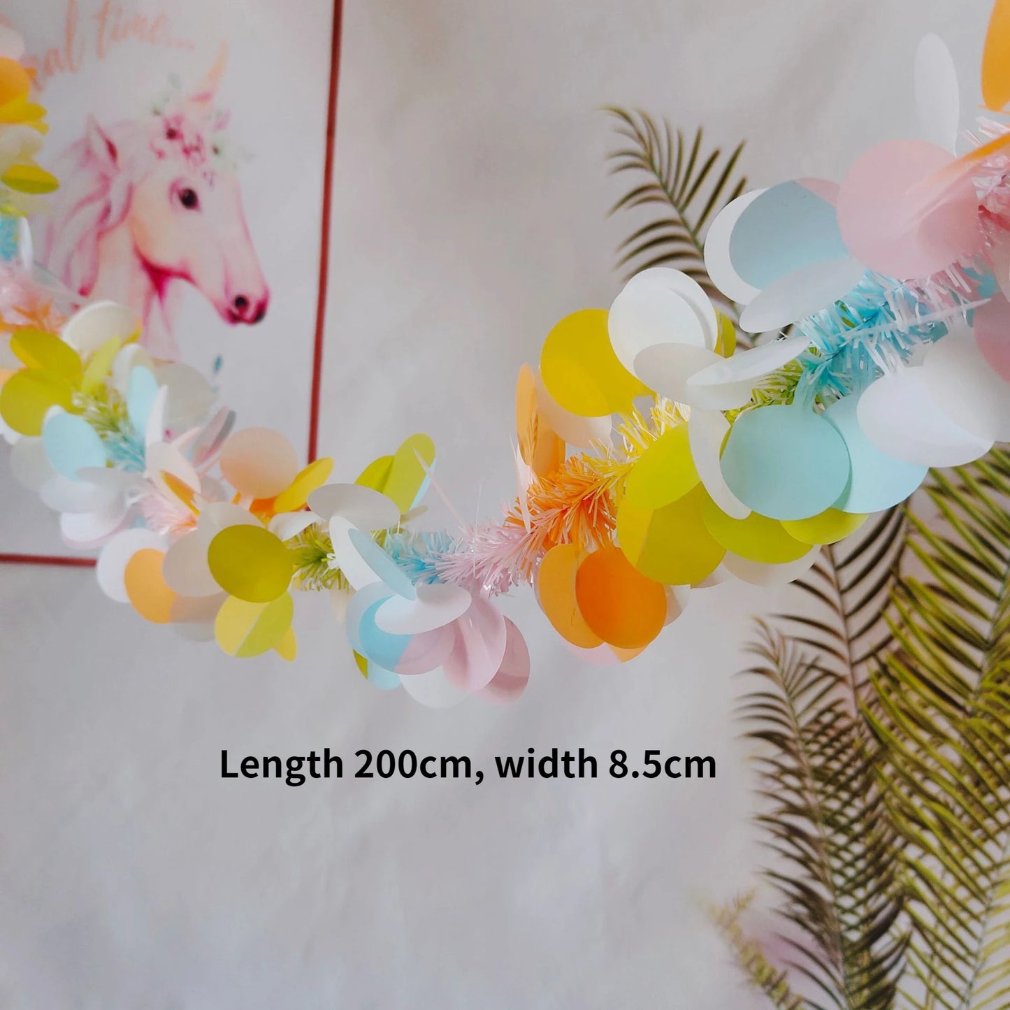 Faux Eucalyptus Garland with Flowers