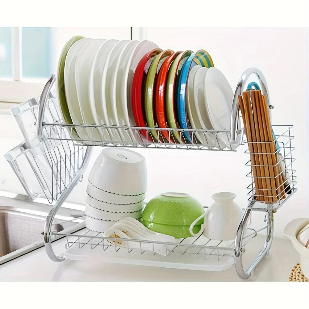 Chromed Steel Dish Drying Rack