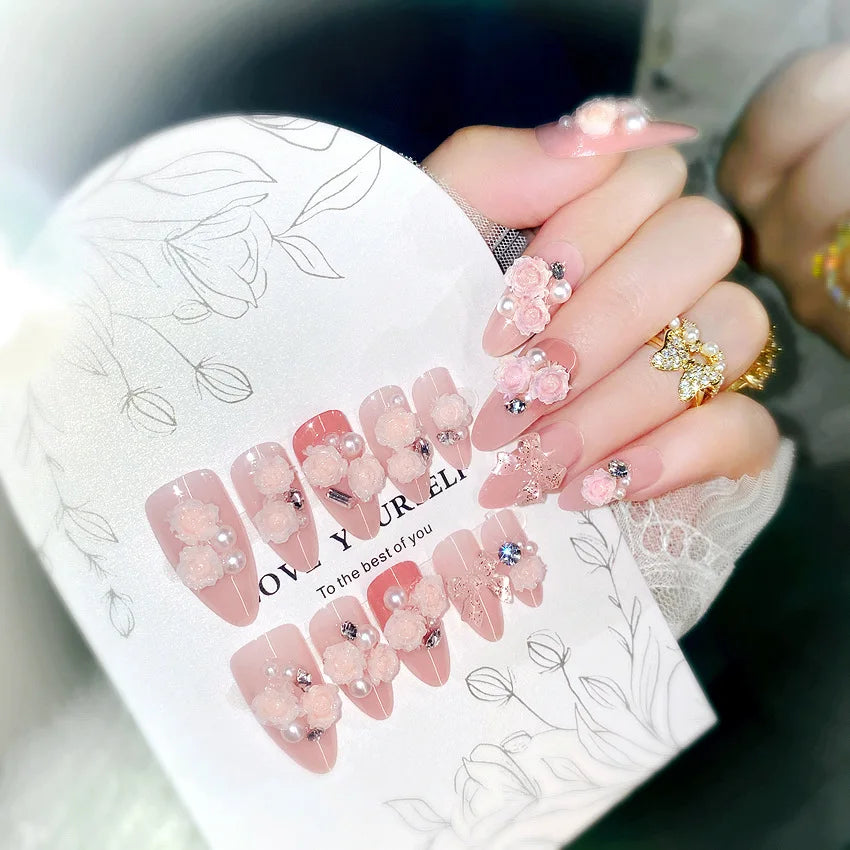 24Pcs Cute Bow Press-On Nails