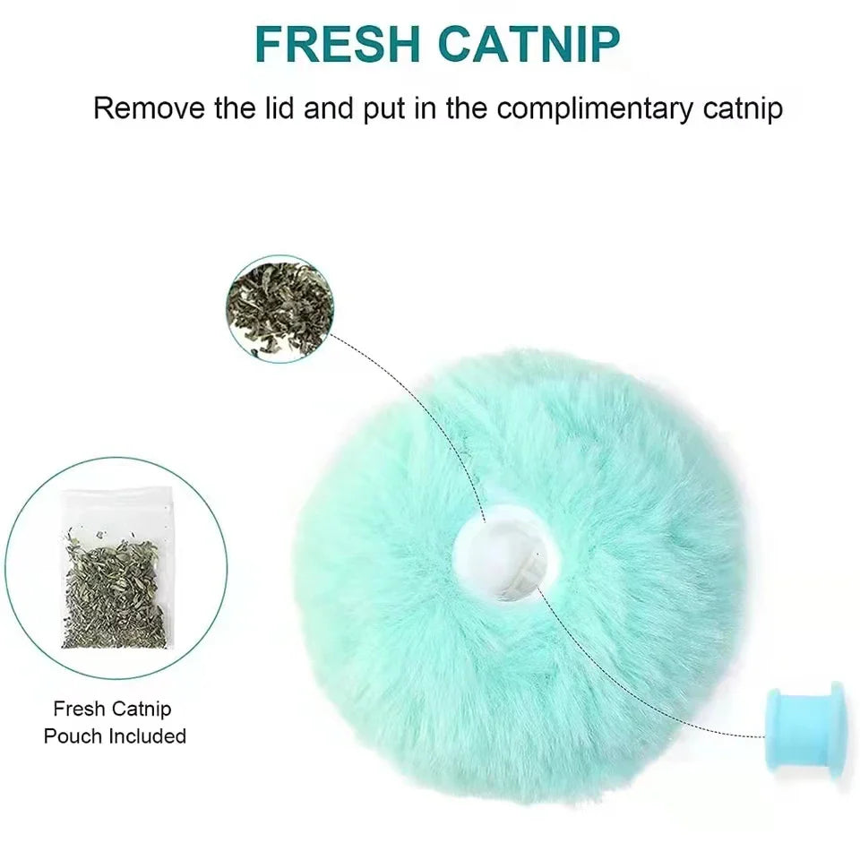 COOYOMOO Smart Catnip Squeaky Ball Toy
