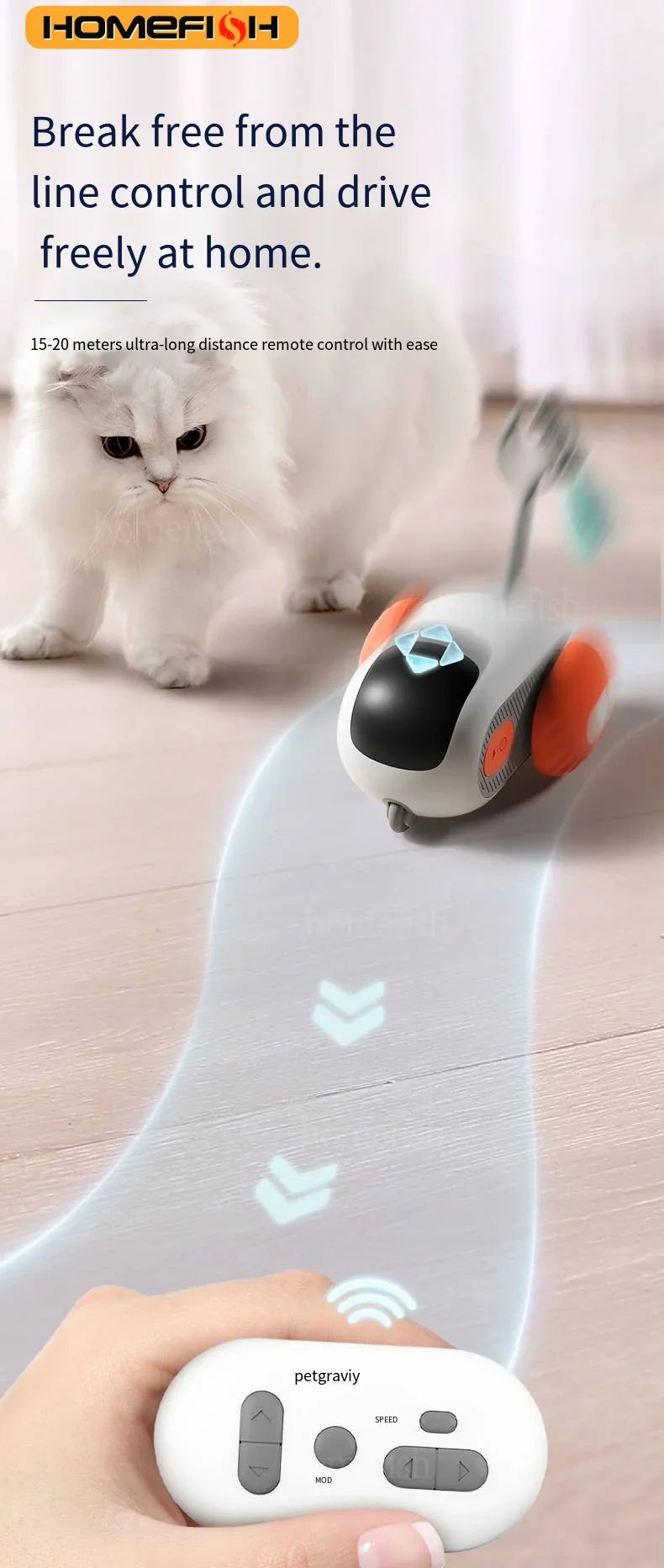Smart Remote Cat Toy Car