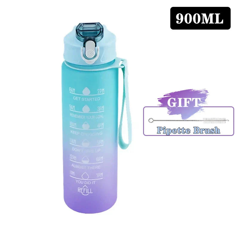 900/1000ml BPA Free Sports Water Bottle with Straw