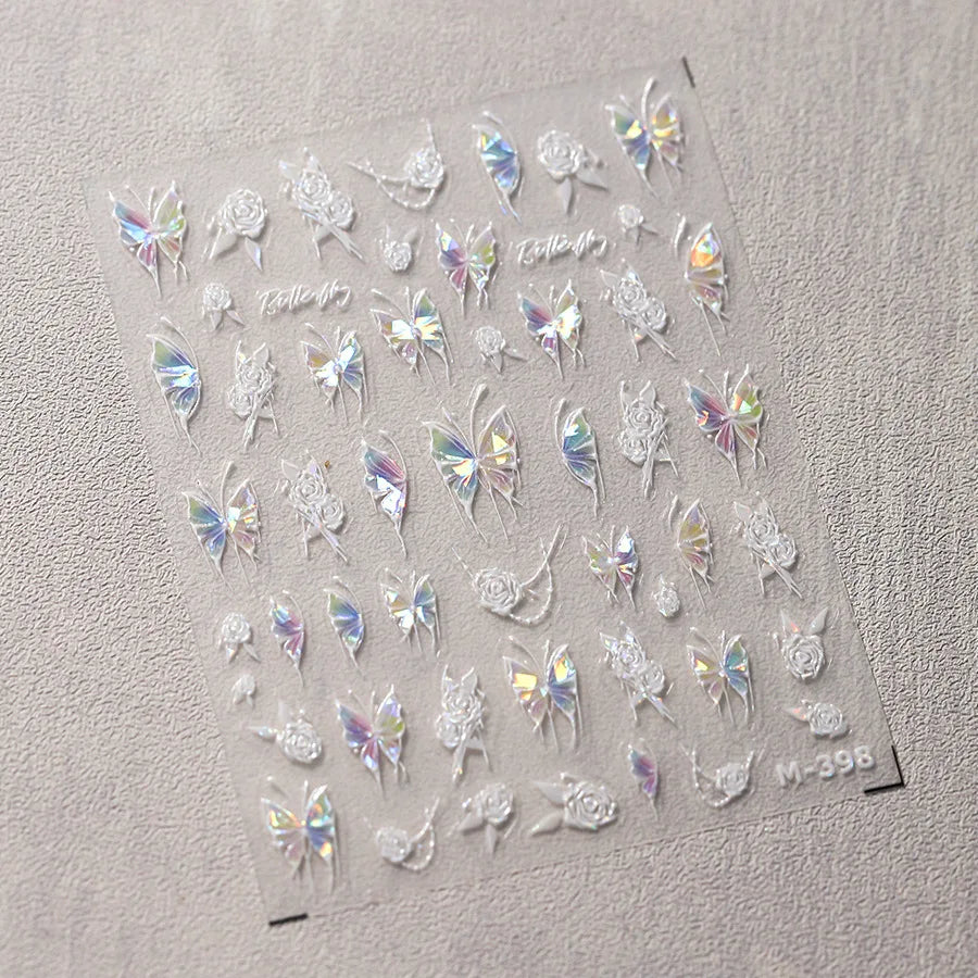 5D Spider Web Nail Sticker