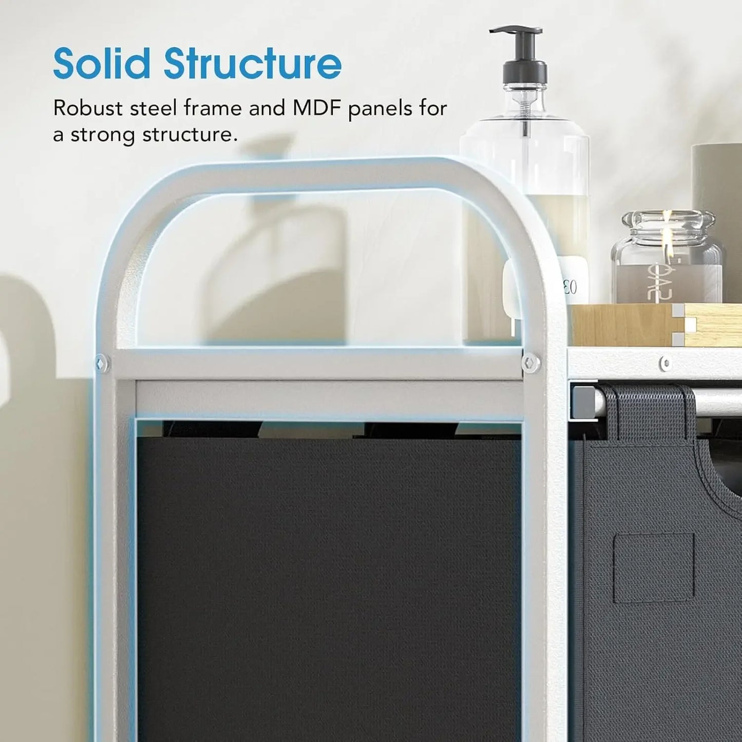3-Section Laundry Sorter Basket