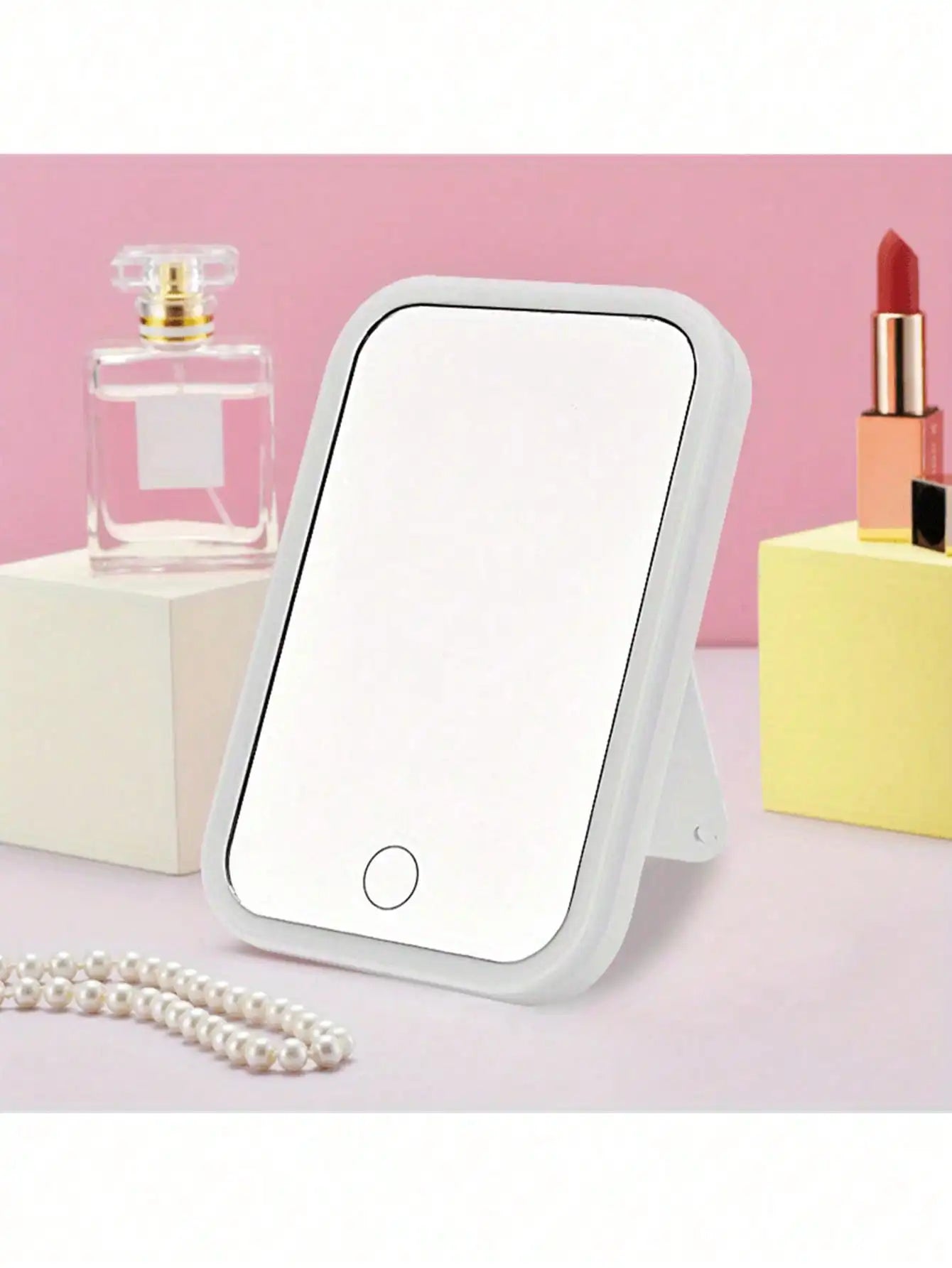 Folding LED Makeup Mirror