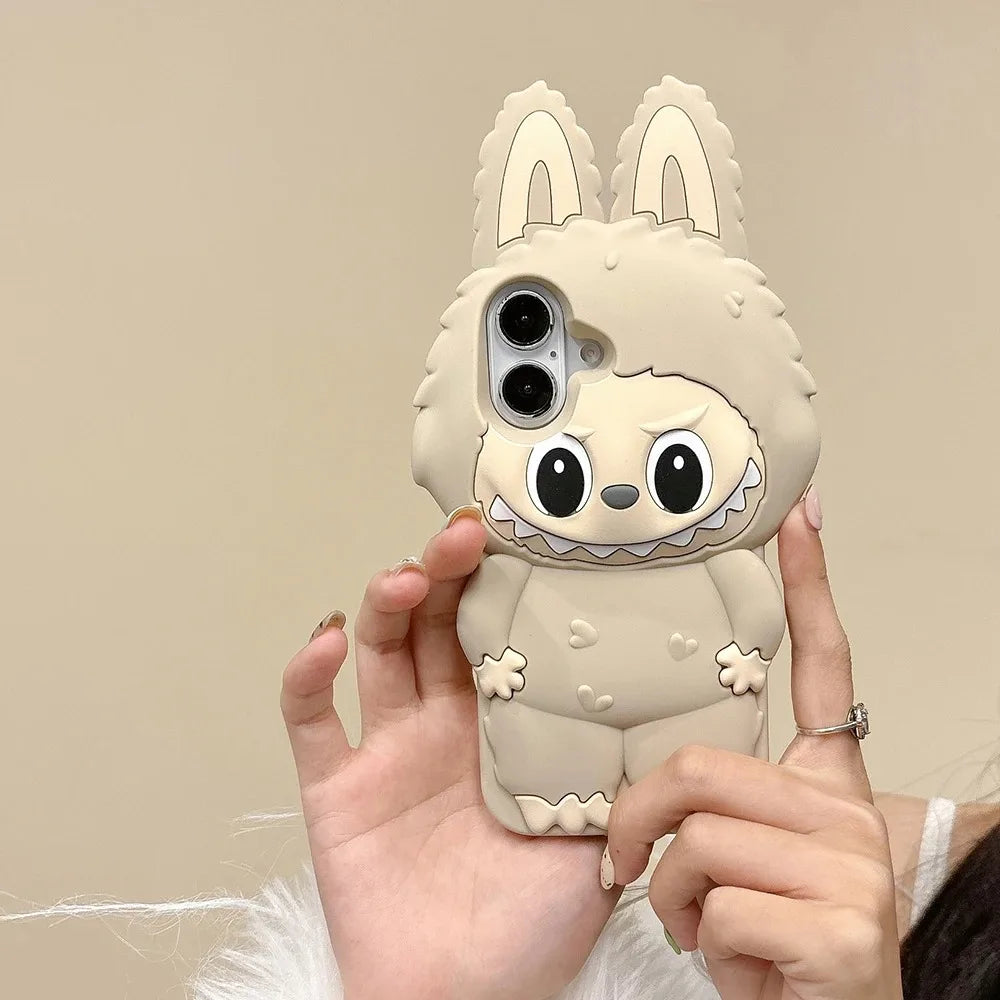 WOGESHISB Kawaii 3D Monster Rabbit iPhone Case
