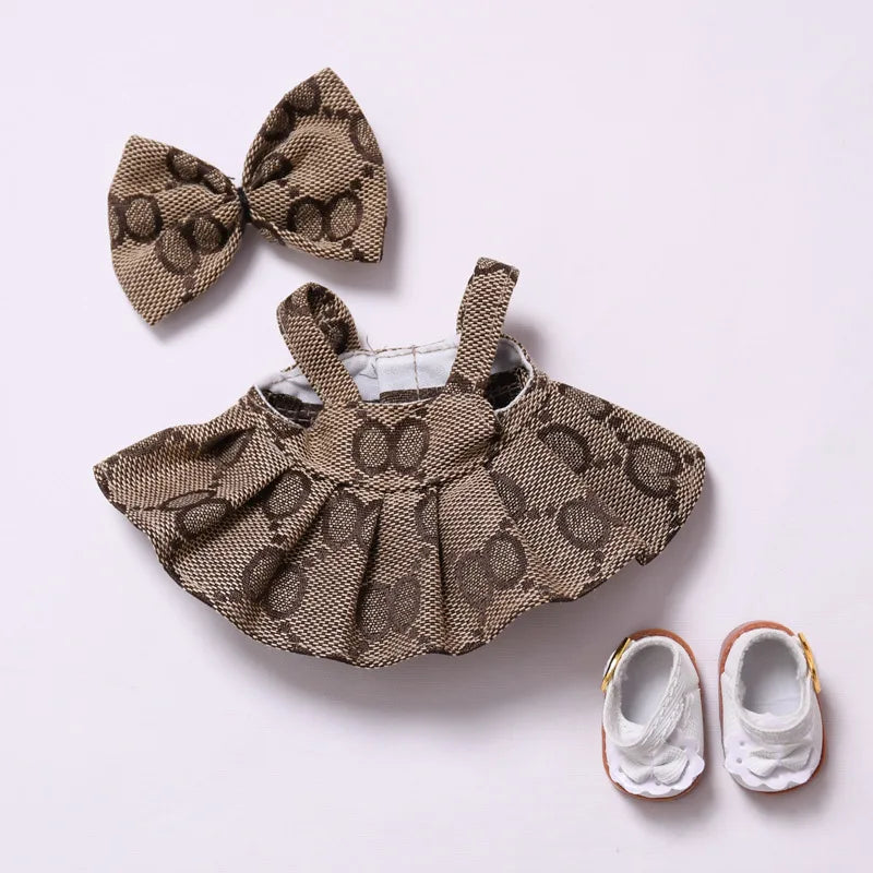 Labubu Designer Plaid Dress Set