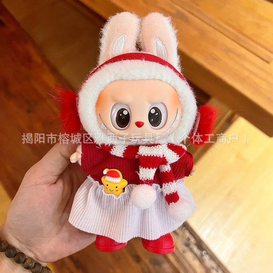 Labubu Santa & Snowman Outfit