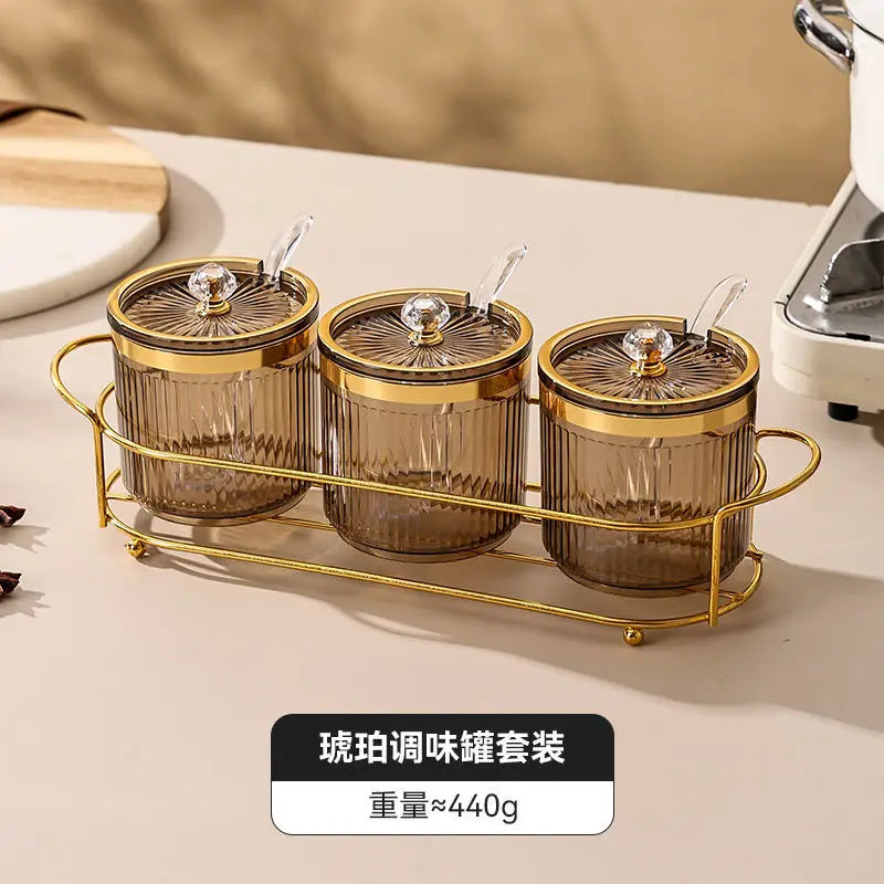 Luxury Gold Spice Jar Set