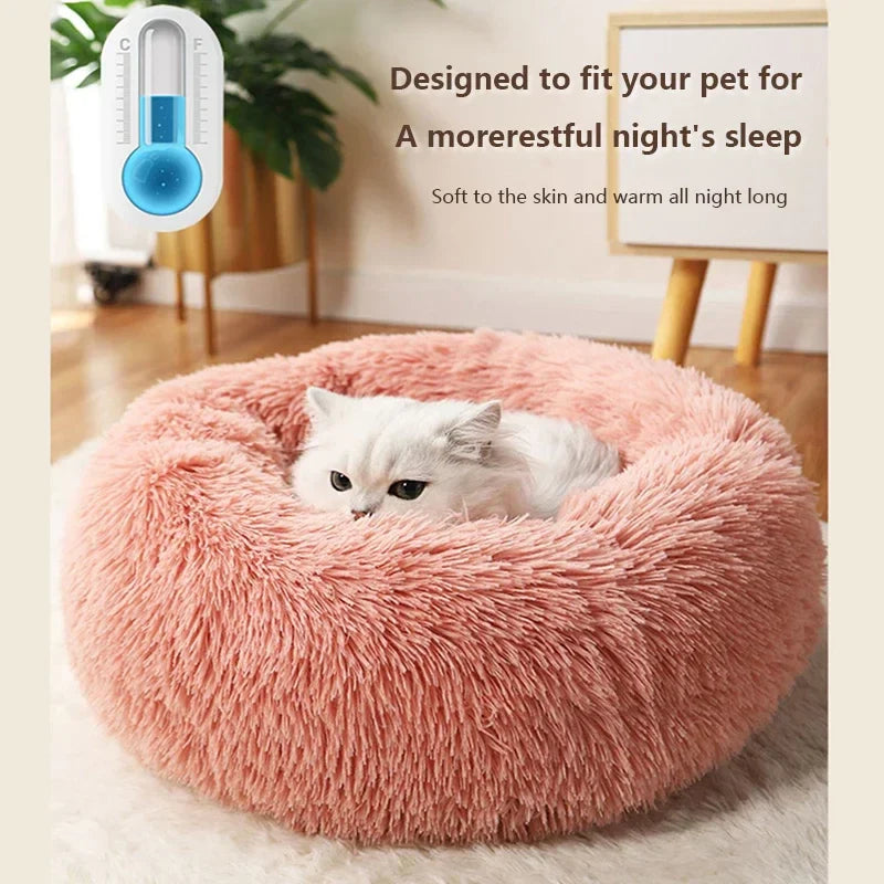 Plush Round Pet Nest Bed