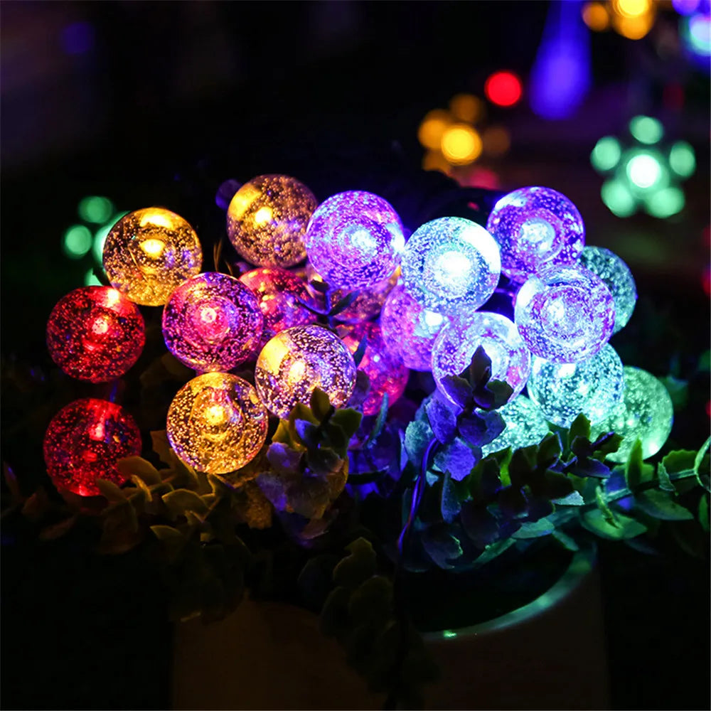 Solar LED Bubble String Lights