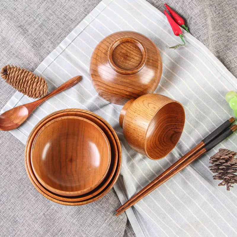 Small Wooden Tableware Bowls