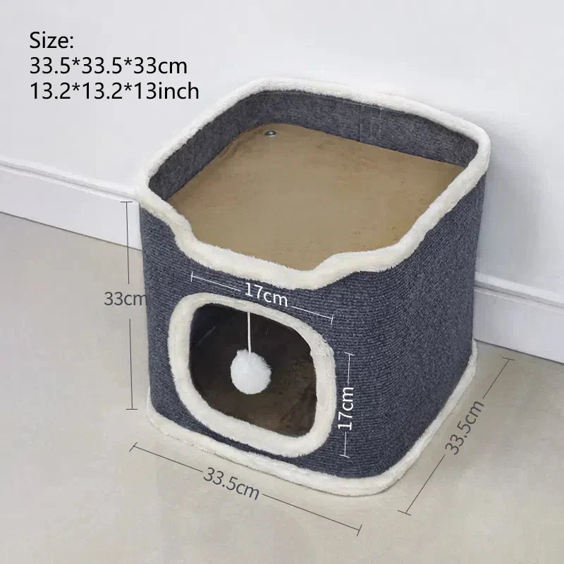 3-Tier Covered Cat Bed