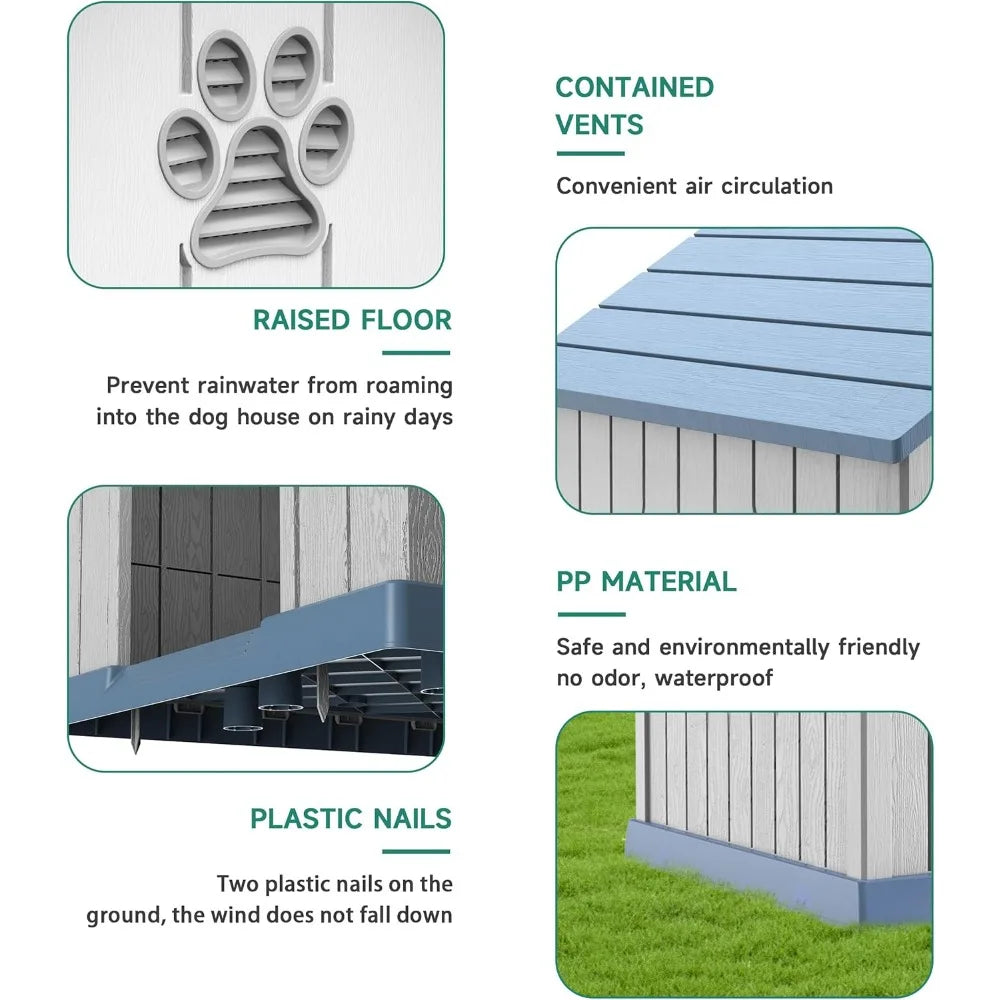 HUANZHUANG Waterproof Indoor Outdoor Dog House