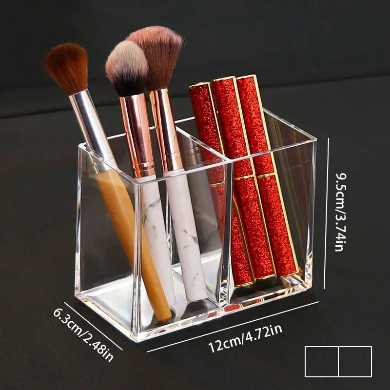 2-Grid Transparent Brush Organizer
