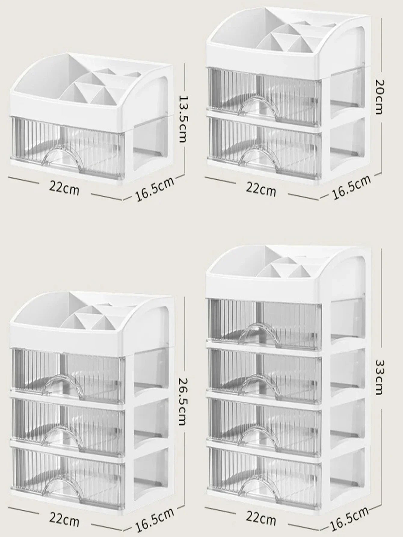 Large Capacity Makeup Drawer Organizer