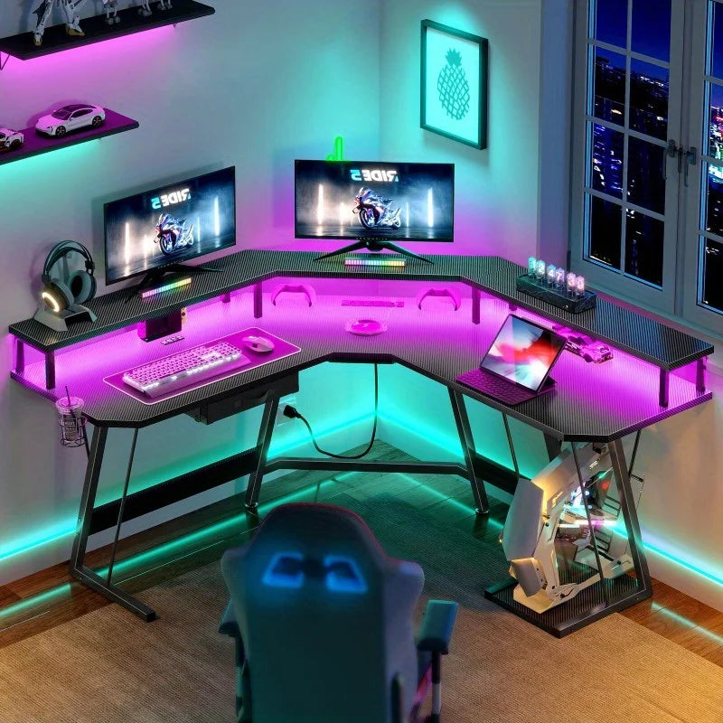 Gaming Corner Desk with RGB