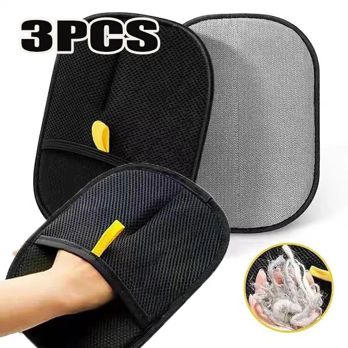 Double-Sided Pet Grooming Gloves