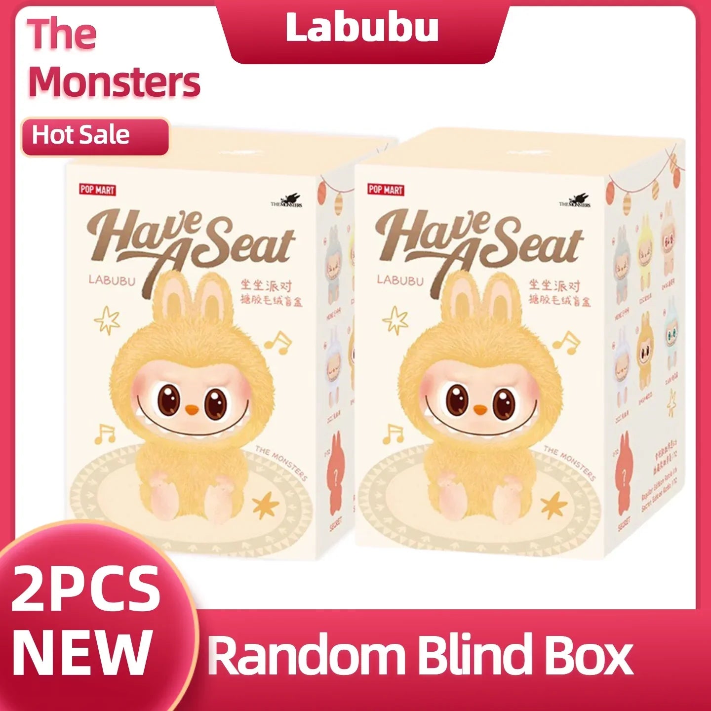 Labubu 2nd Gen Sitting Plush Keychain