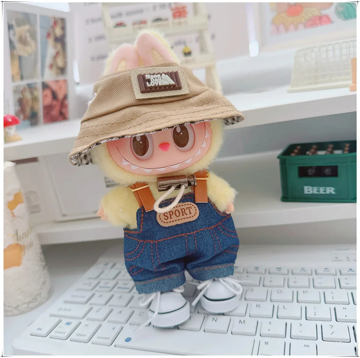 Labubu Denim Hoodie Outfit Set