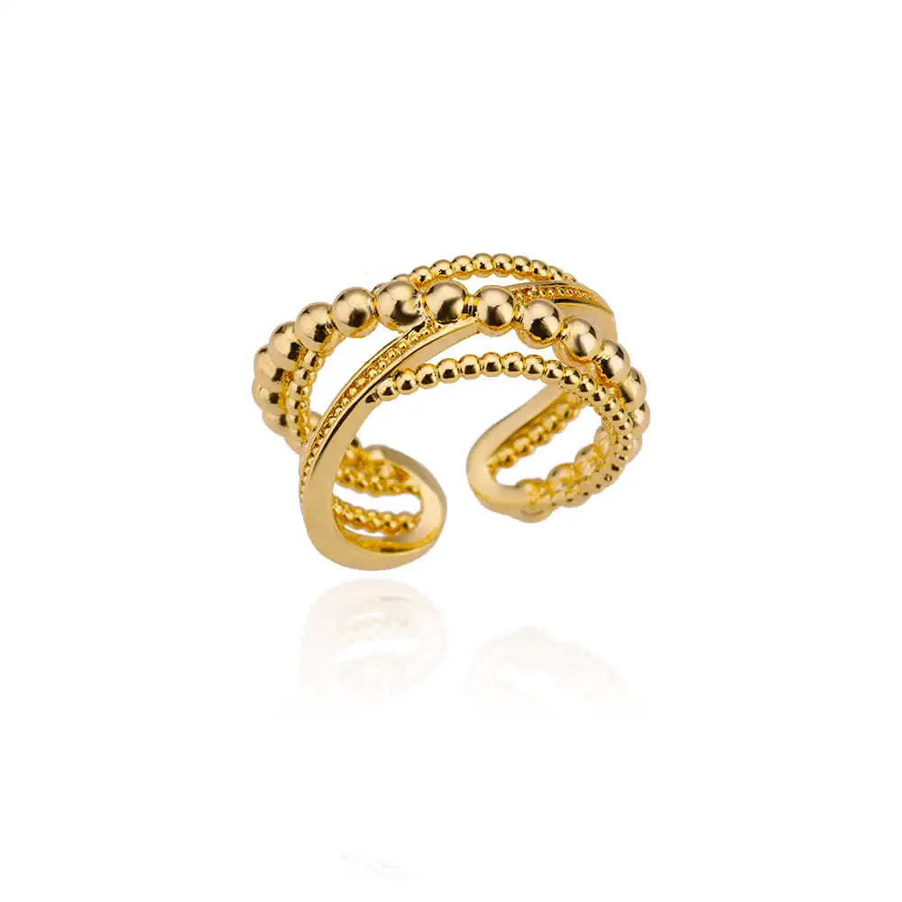 HPTOTMG 316L Gold Stainless Ring