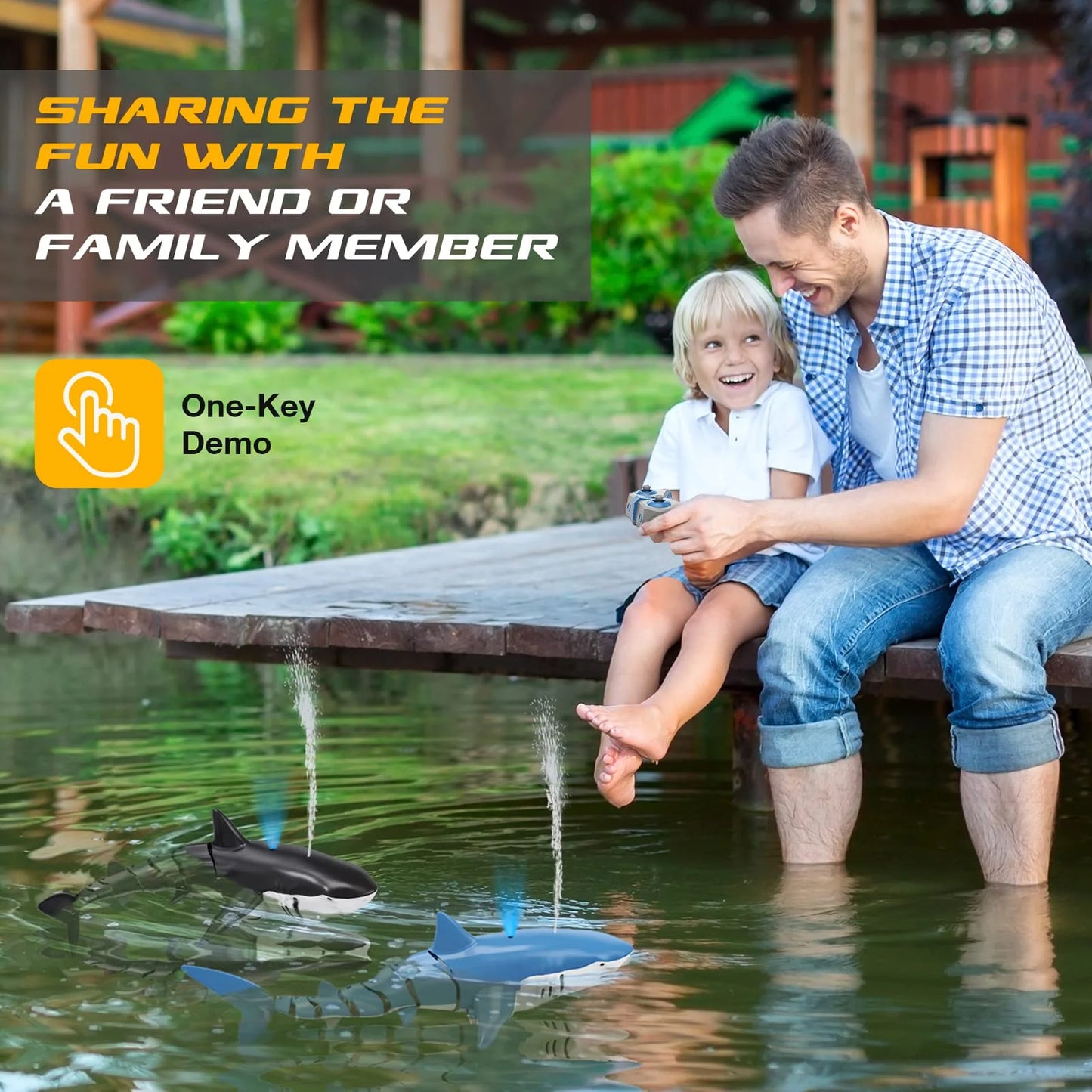 CONUSEA Smart RC Shark Water Toy