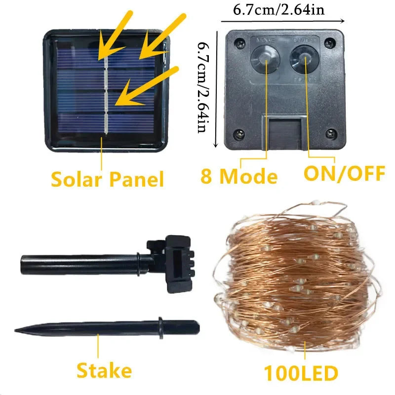 Waterproof Solar LED String Lights