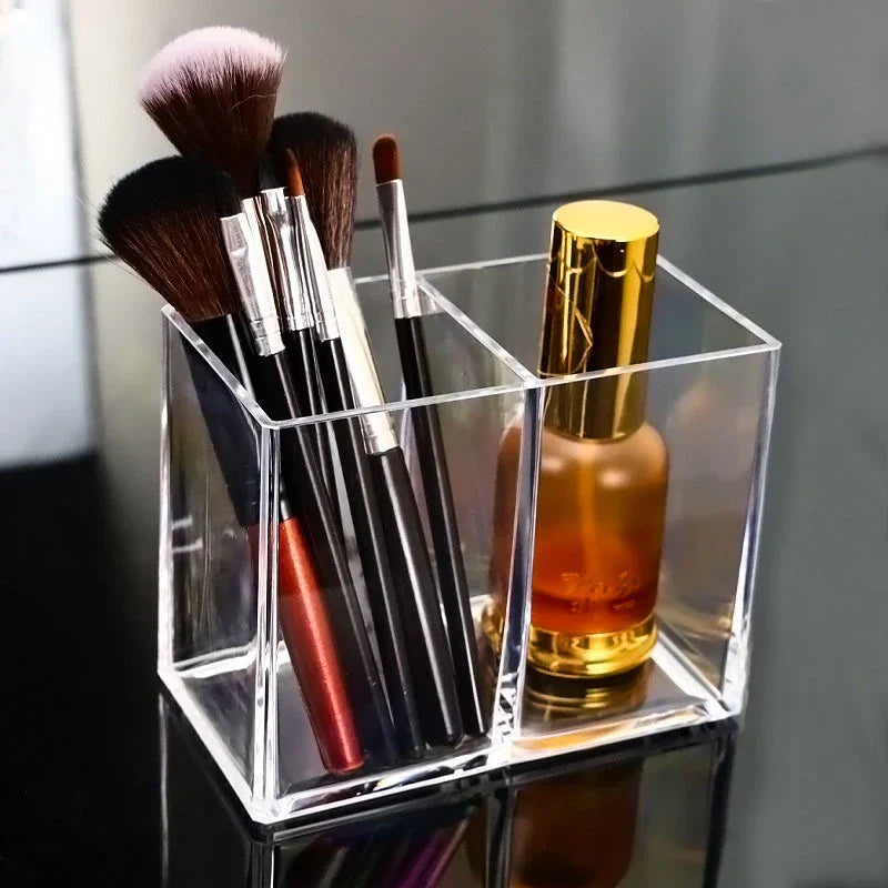 2-Grid Transparent Brush Organizer