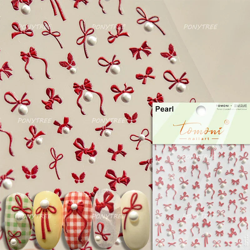 Bowknot 3D Nail Art Stickers