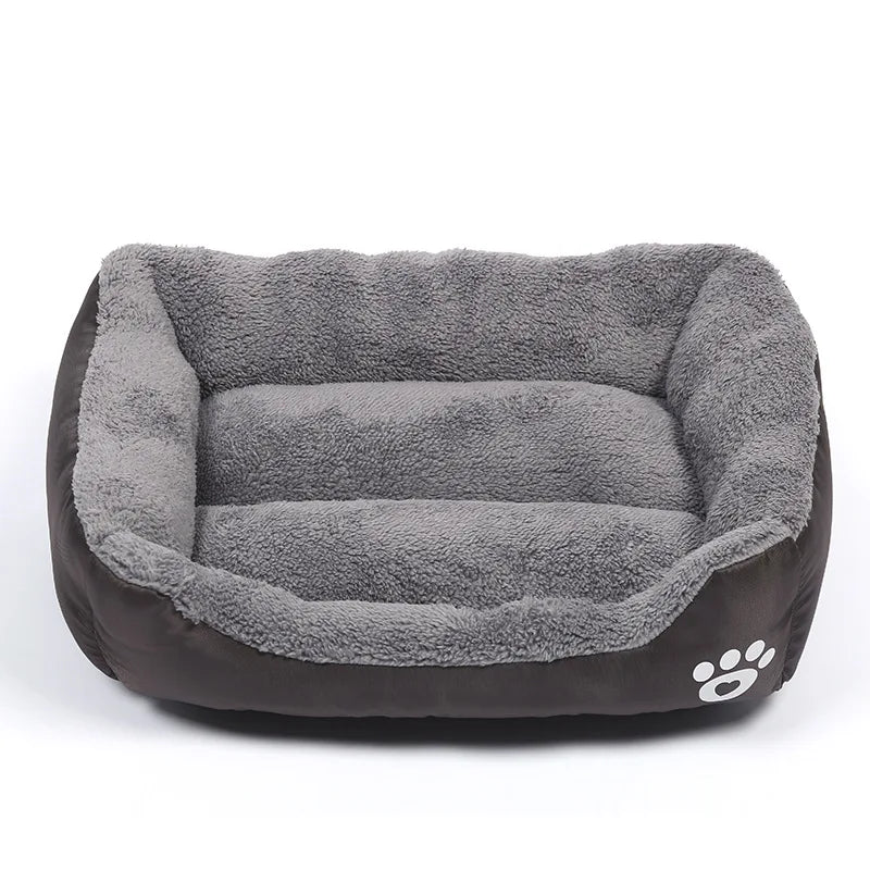Large Square Plush Dog Bed