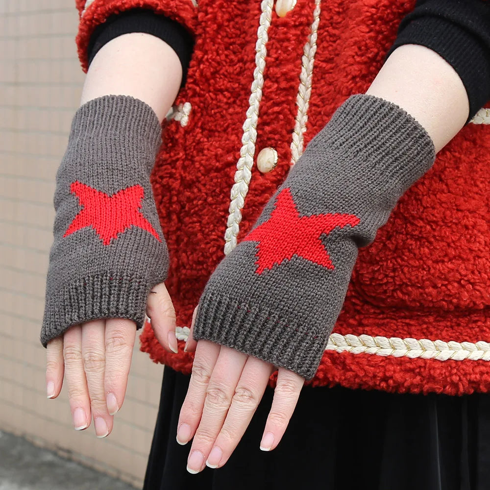 YOSEMZBA Women’s Knitted Fingerless Gloves