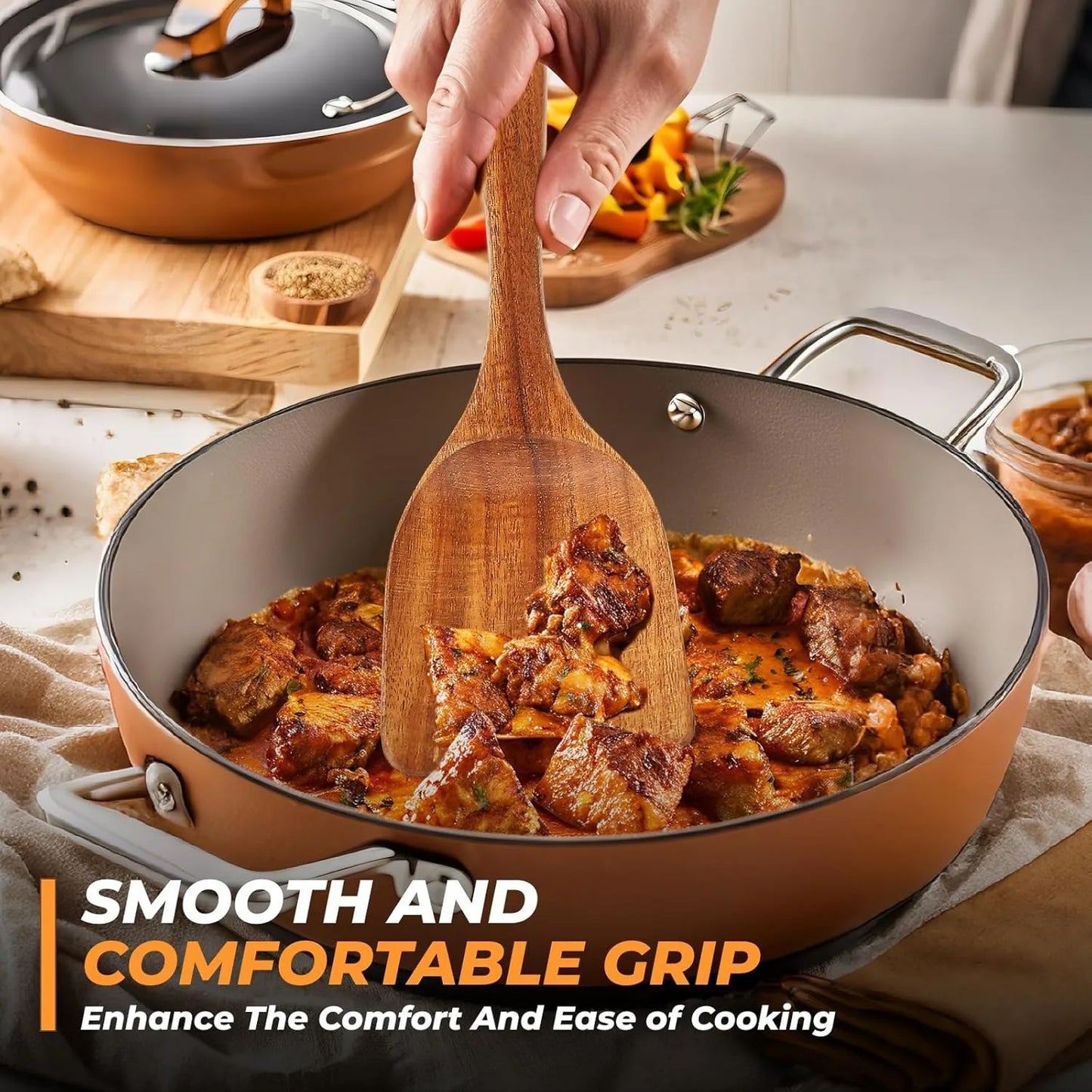 Nonstick Safe Wooden Spatulas