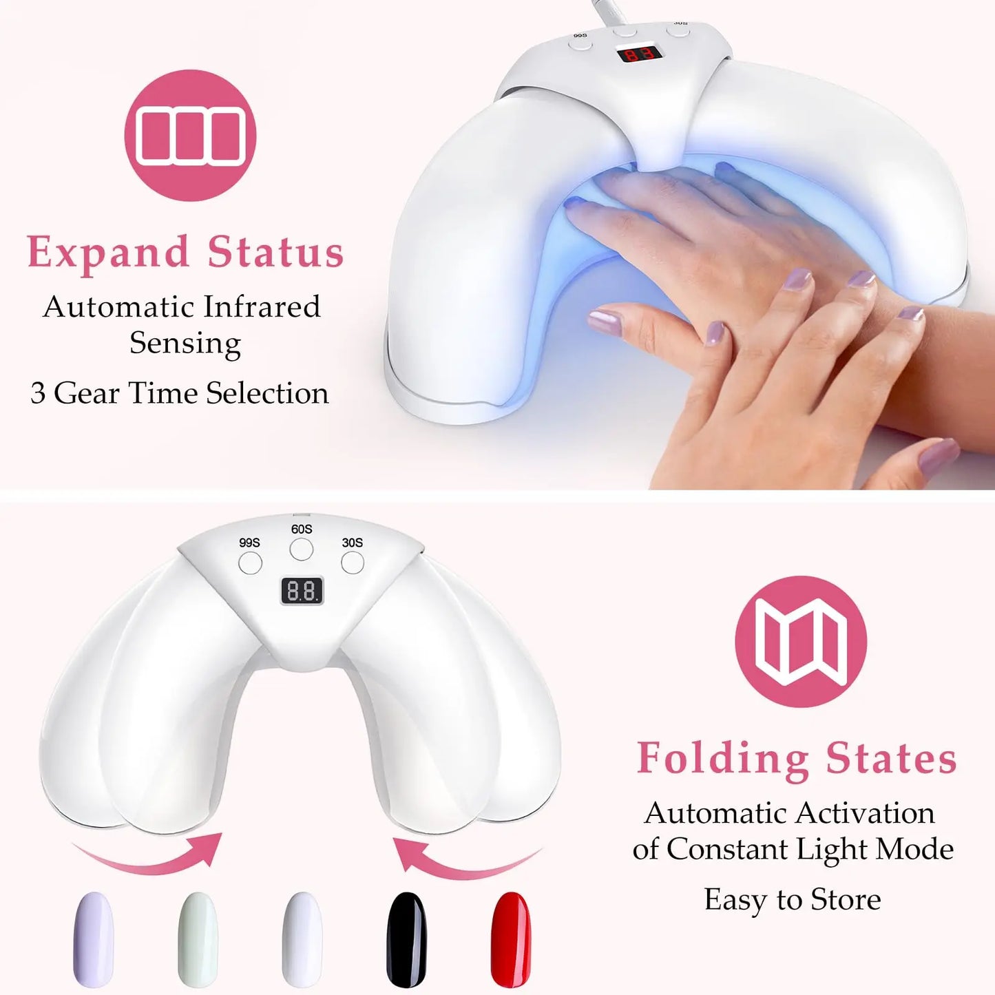 Foldable UV LED Nail Lamp